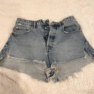 ZARA high rise jean shorts